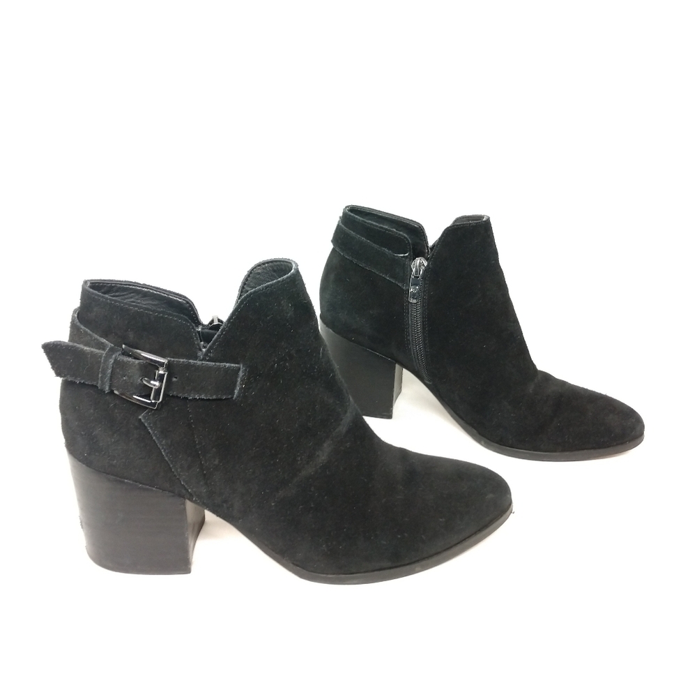 Marc Fisher 8 M Black Point Suede Heel Vandy Boots
